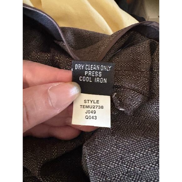 Linda Allard Ellen Tracy Wool Blend Dress Pants Sz 6 Brown Plaid Career Work - Picture 7 of 7